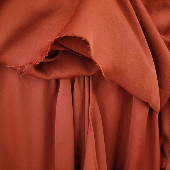 IEENA Mac Duggal Women's Long Sleeve Formal Dress‎ Size 6 Brick Red Style 26895 - Picture 7 of 12